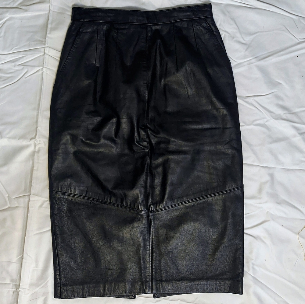VINTAGE Peele Cuur Leather Skirt